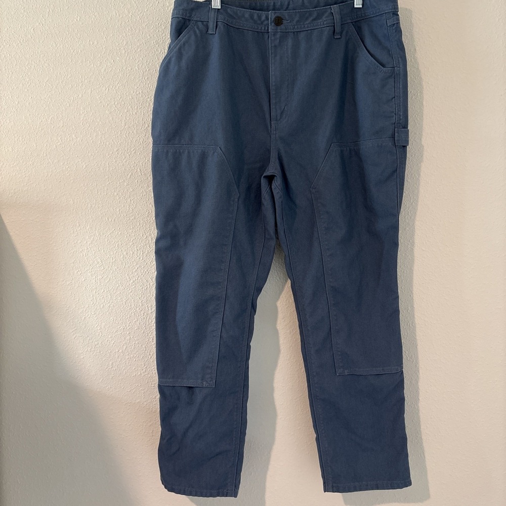 Patagonia Work Wear Pants Men's Size 18 Hemp Blend Blue Carpenter Outdoors